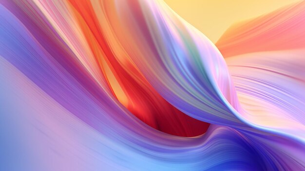 Beautiful silk flowing swirl of vibrant gentle calming colorful abstract 3d background