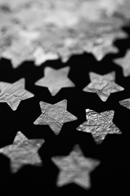 Photo beautiful silver stars background