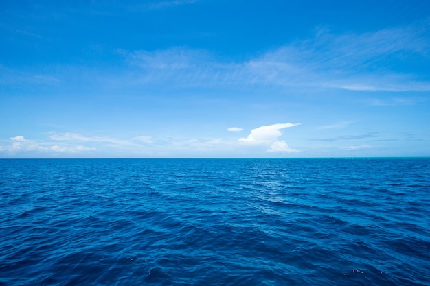 Beautiful sky and blue sea