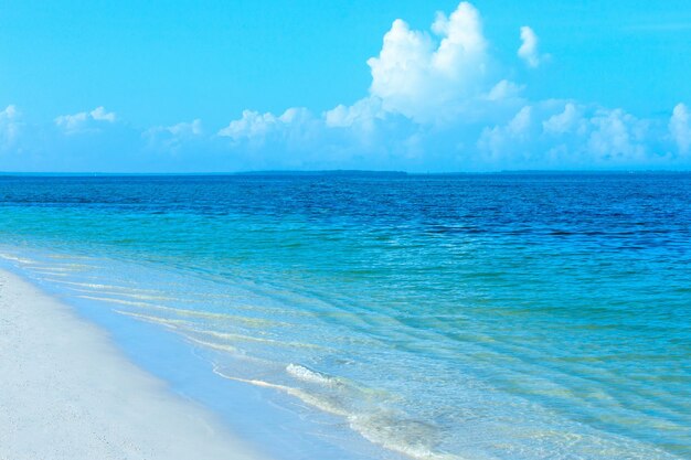 Beautiful sky and blue sea