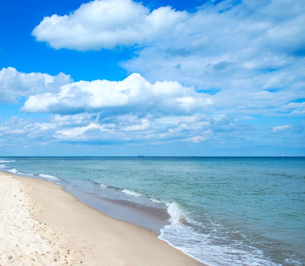 Beautiful sky and blue sea