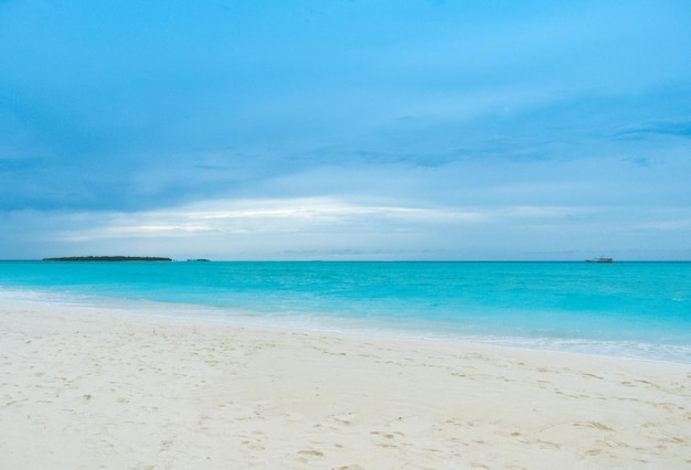 Beautiful sky and blue sea