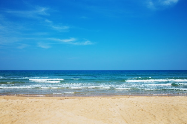 Beautiful sky and blue sea