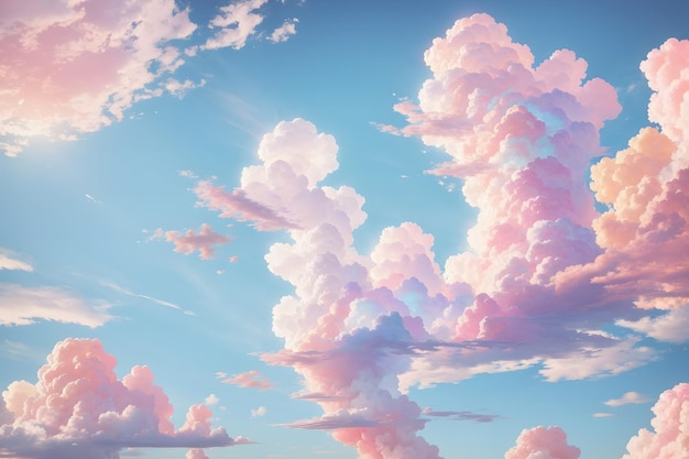 Beautiful sky clouds backgrounds clouds backgrounds ai generated