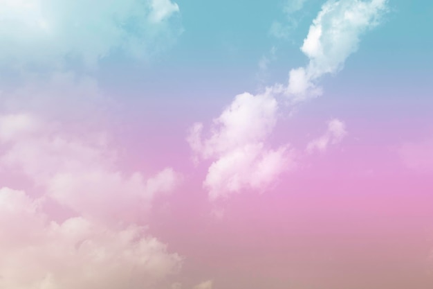 Beautiful sky and clouds in pastel tones