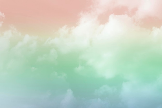 Beautiful sky and clouds in pastel tones