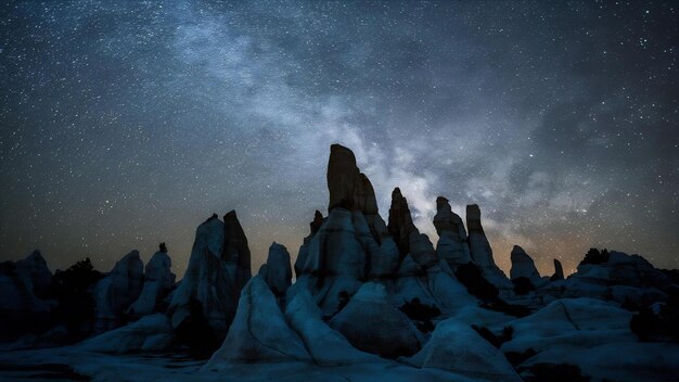 Beautiful sky full of stars over trona ca