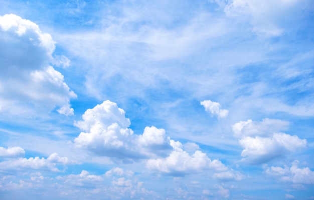 Beautiful sky gradient color from white to blue use for freshness background and wallpaper