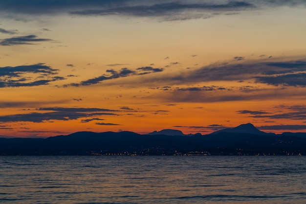 Beautiful sky landscape at dusk