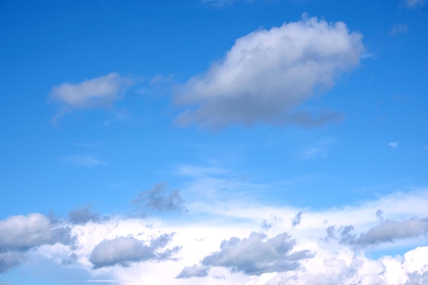 Beautiful sky landscape with light white clouds high in the stratosphere