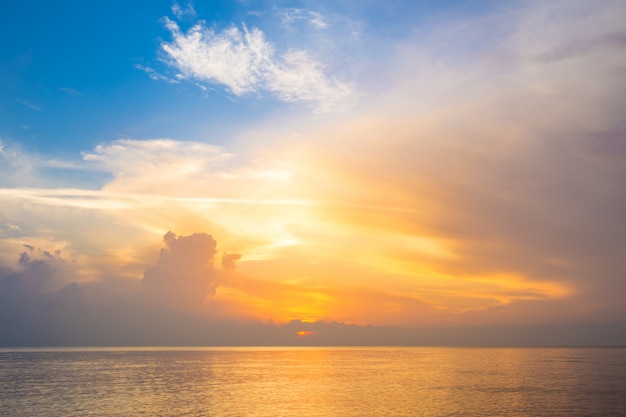 Beautiful sky, sunrise at the beach