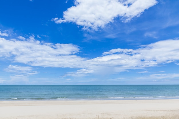 Beautiful sky with beach and tropical sea