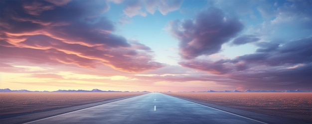 Beautiful sky with highway background