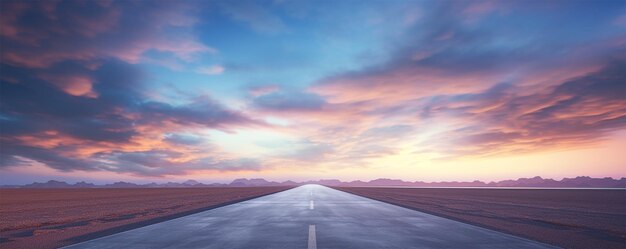 Photo beautiful sky with highway background