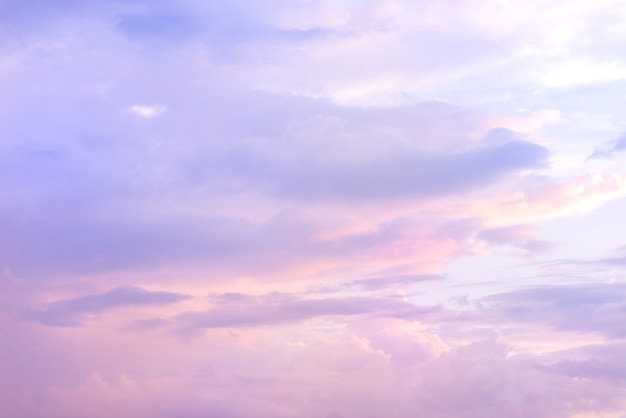 Beautiful sky with purple and blue color.