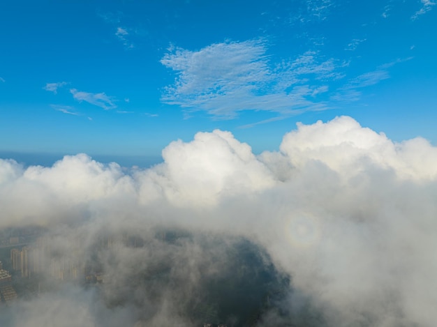 武漢の綺麗な空