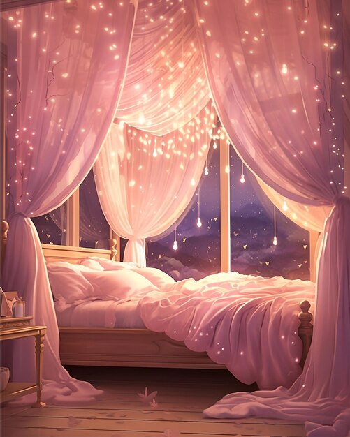 Beautiful sleeping bed