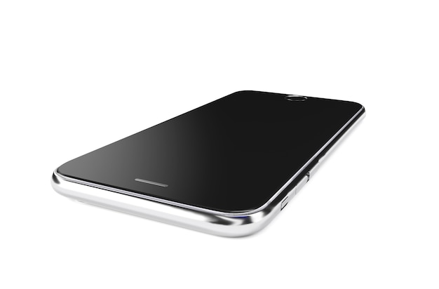 beautiful smartphone on white background 3d render