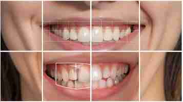 Photo a beautiful smile is a healthy smile these images show a womans teeth before and after treatment