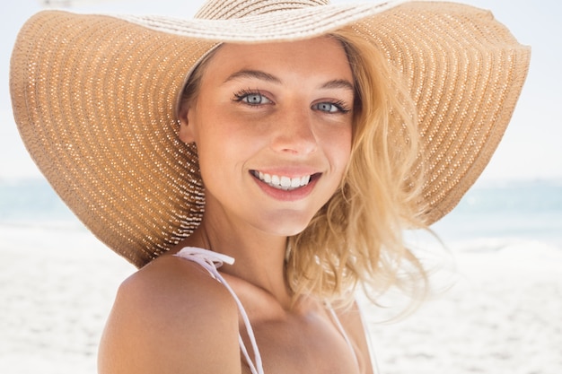 Beautiful smiling blonde woman 