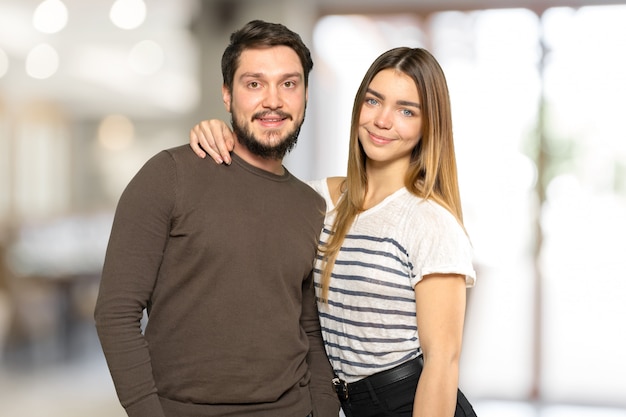 Beautiful smiling couple posing