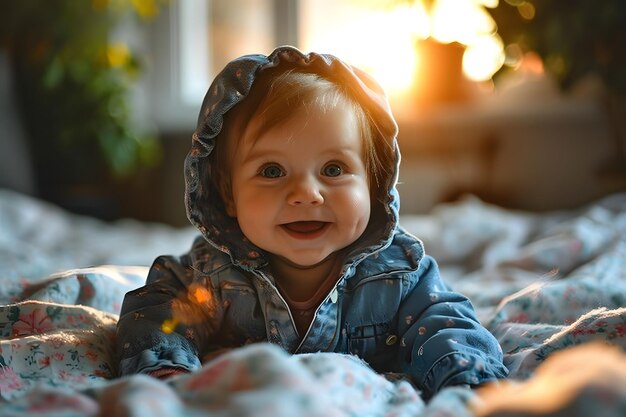 Photo beautiful smiling cute baby