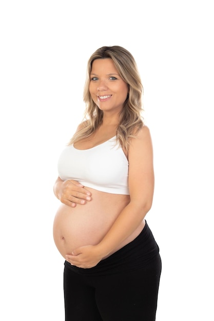 Beautiful smiling woman waiting for baby