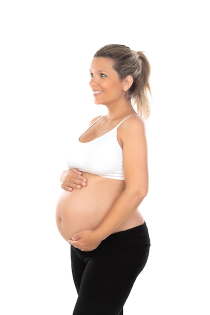 Beautiful smiling woman waiting for baby