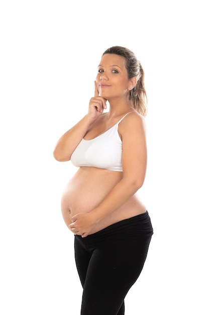 Beautiful smiling woman waiting for baby