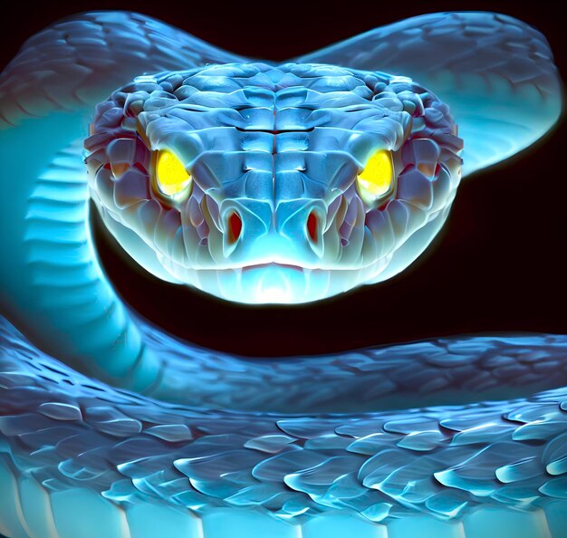 Premium AI Image  Beautiful snake ful challenging color