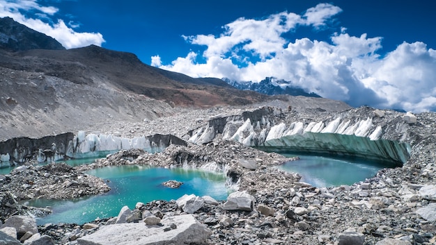 Beautiful snow-capped mountains