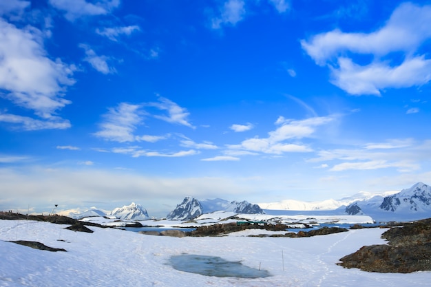 Beautiful snow-capped mountains