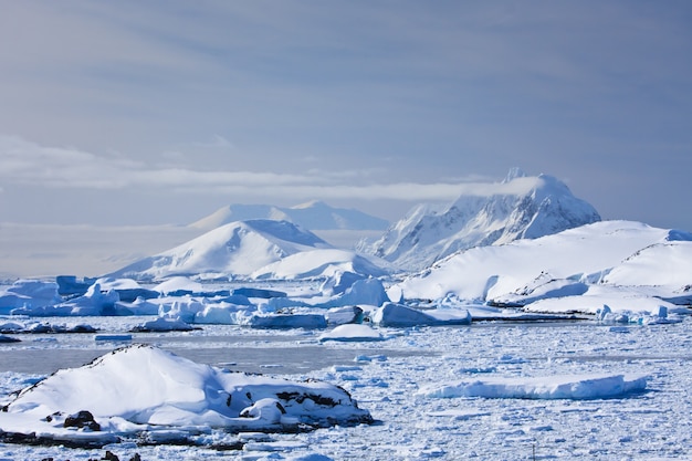 Beautiful snow-capped mountains