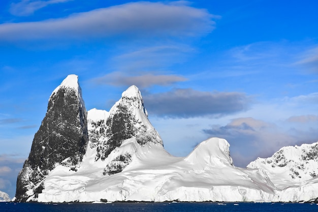 Beautiful snow capped mountains