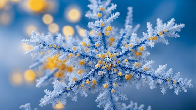 Beautiful snowflake macro background