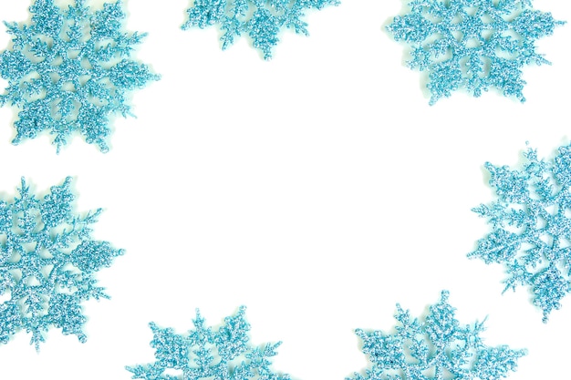 Beautiful snowflakes isolated on white