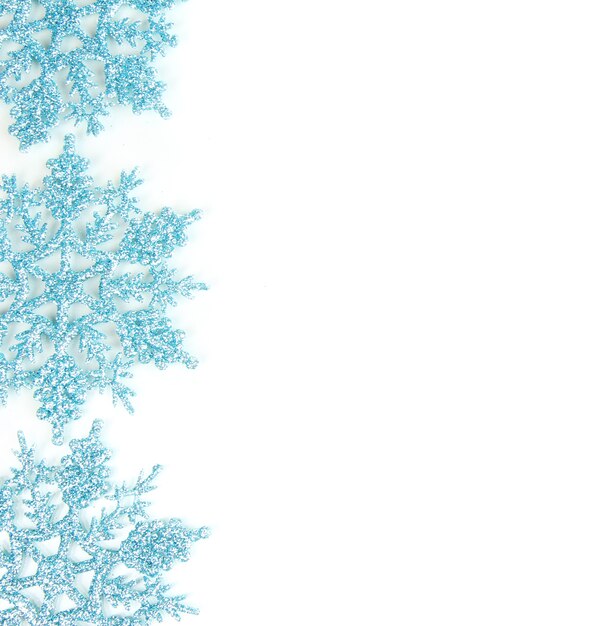 Photo beautiful snowflakes isolated on white