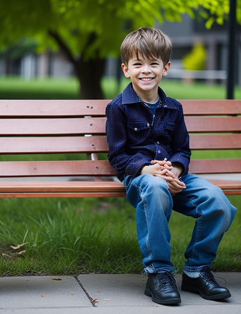 Foto un bellissimo ragazzo così carino sorriso di bambino