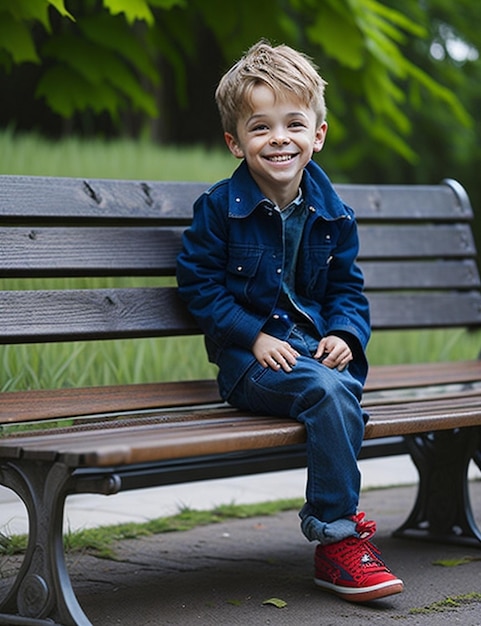 とてもかわいい男の子キッドの笑顔