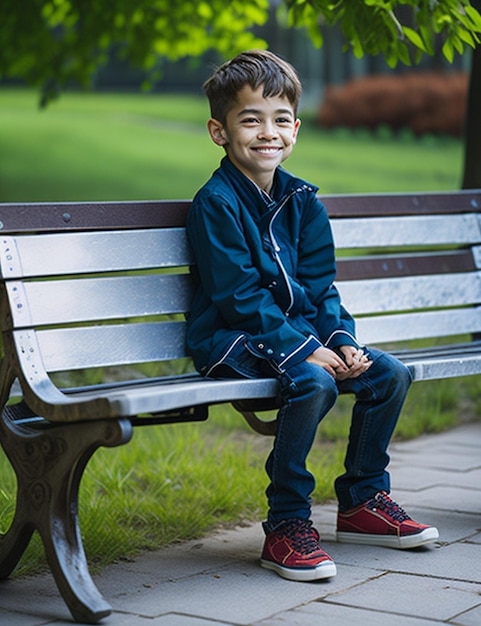 Foto un bellissimo ragazzo così carino sorriso di bambino