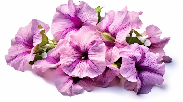 Красивый букет из мягких фиолетовых цветов