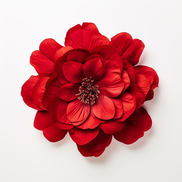 Foto bellissimo fiore rosso morbido