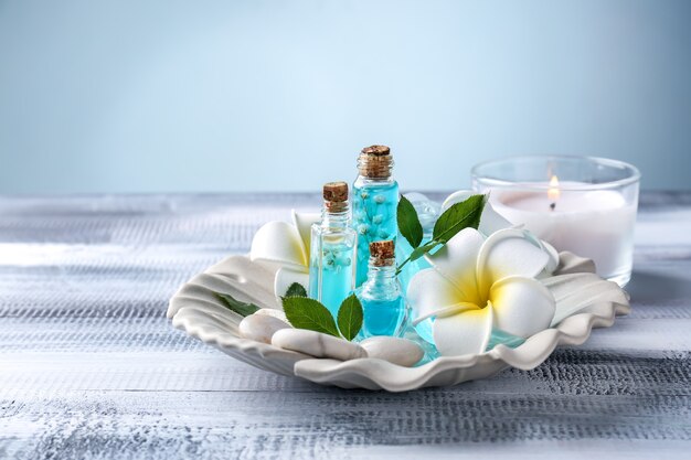 Beautiful spa composition on table