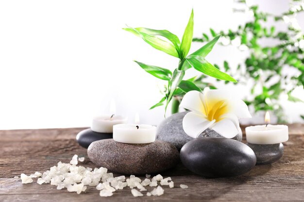 Beautiful spa concept on white background