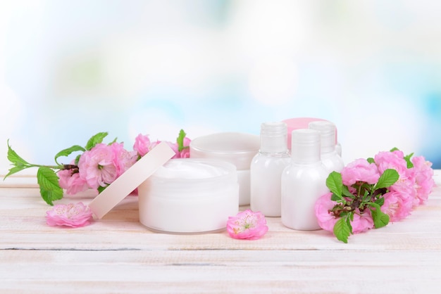 Beautiful spa setting on table closeup