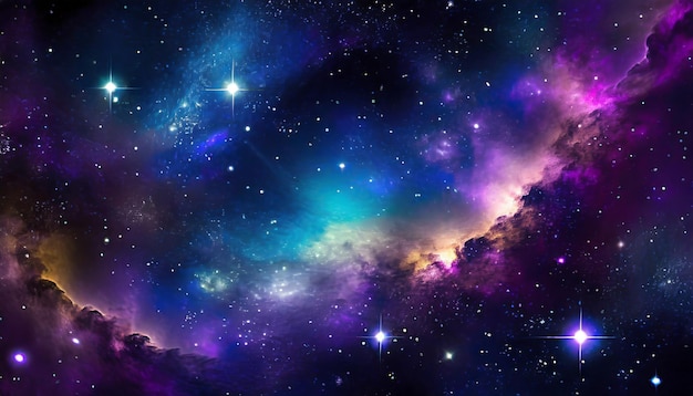 아름다운 우주 성운 색의 배경