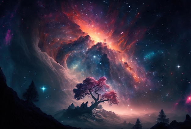 Beautiful space and stars