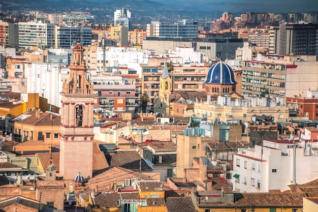 Bella città spagnola di valencia foto del centro storico