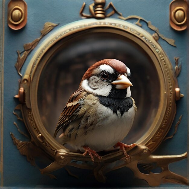 Photo a beautiful sparrow realistic ai created images