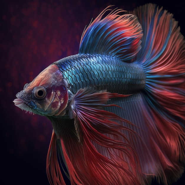 Beautiful specimen of Siamese fighting fish betta fish